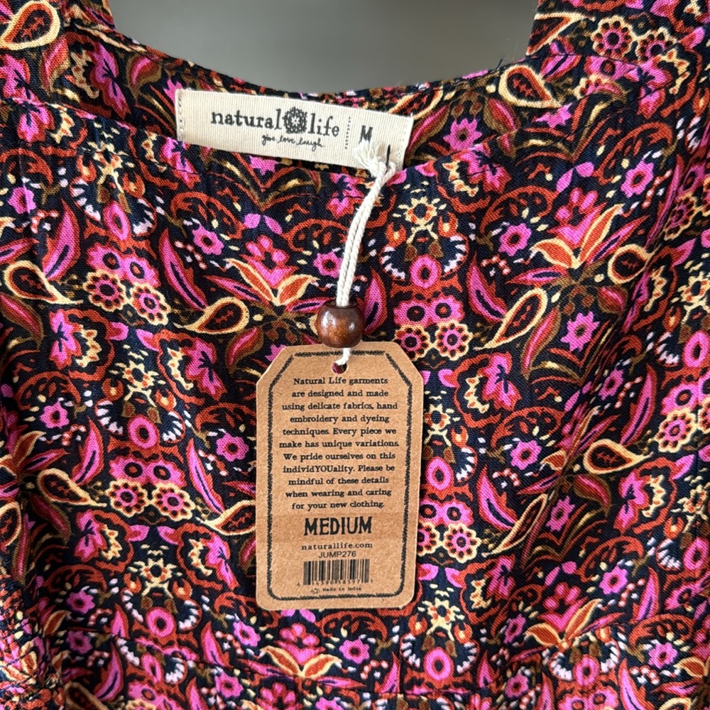 NWT Natural Life Paisley Jumpsuit. Size M - Picture 2 of 5